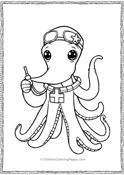 Octopus As A Lifeguard Free PDF Printable