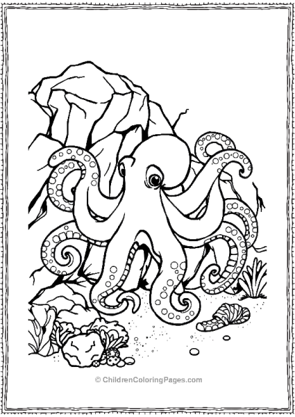 Octopus Camouflaging Against A Rock Free PDF Printable