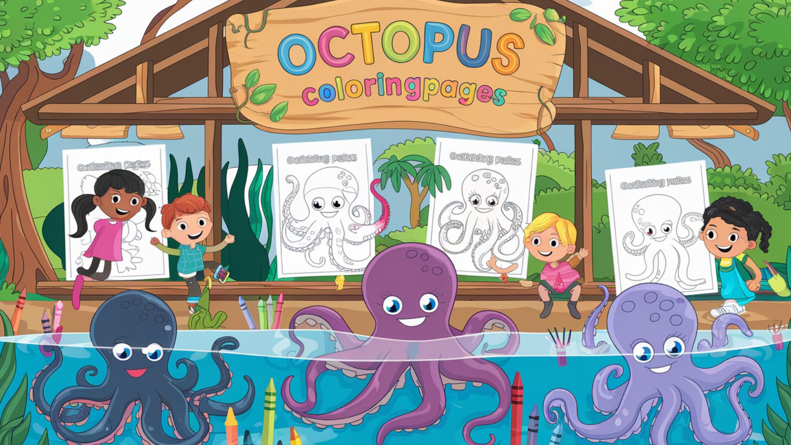 Octopus Coloring Pages – Free Printable PDFs For Kids🐙