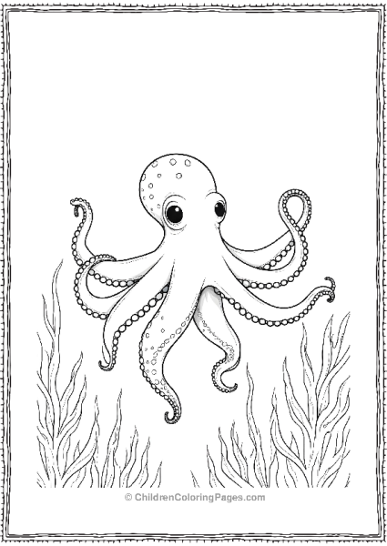 Octopus Floating Gently Free PDF Printable