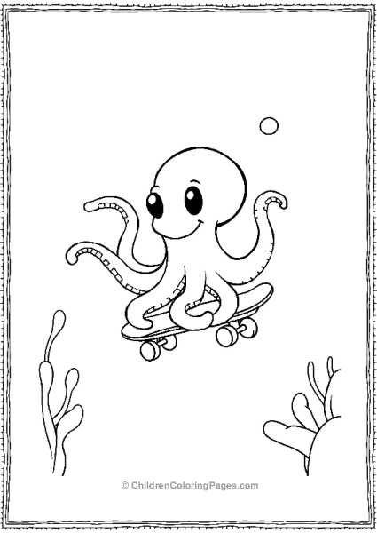 Octopus On Skate Board Free PDF Printable