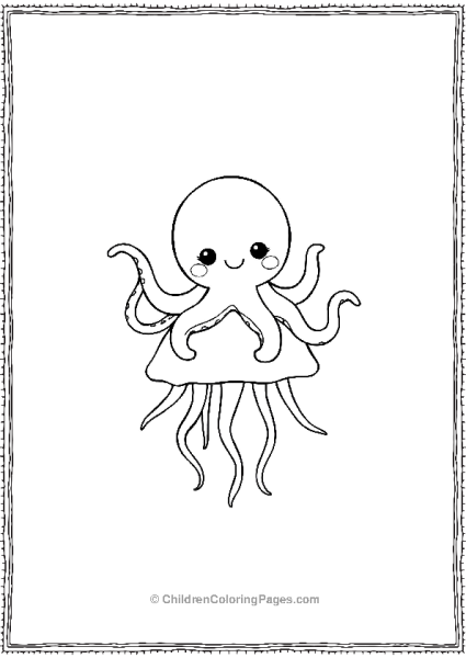 Octopus Siting On A Jelly Fish Free PDF Printable