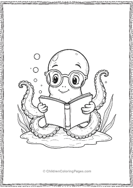 Octopus Wearing Glasses Free PDF Printable