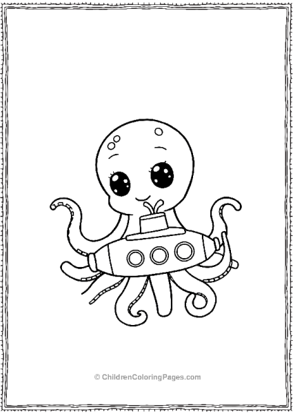 Octopus With Big Round Eyes Free PDF Printable