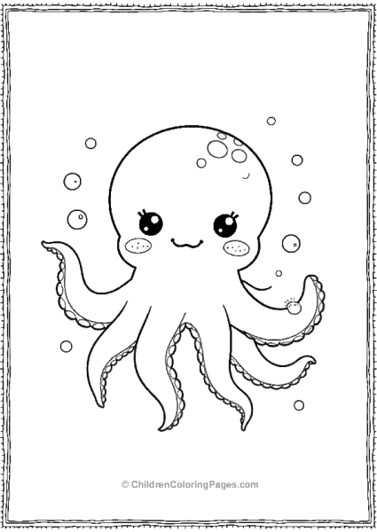 Octopus With Blushing Cheeks Free PDF Printable