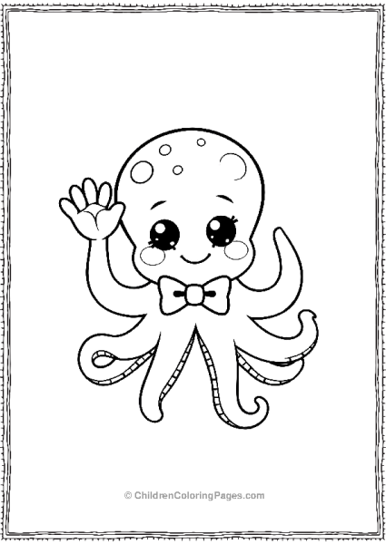 Octopus With Bow Tie Free PDF Printable