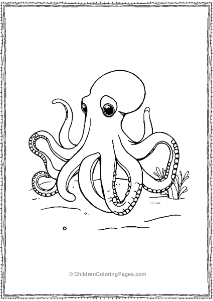 Octopus With Tentacles Spread Out Free PDF Printable