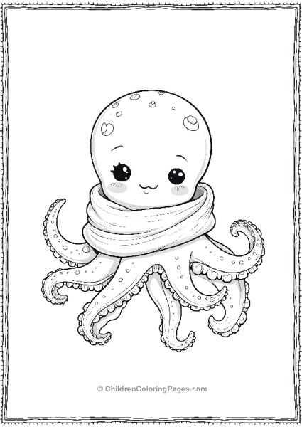 Octopus Wrapped In A Seaweed Scarf Free PDF Printable