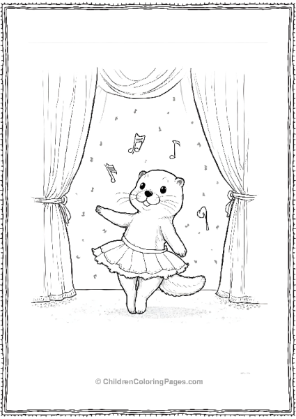 Otter As A Dancer Free PDF Printable