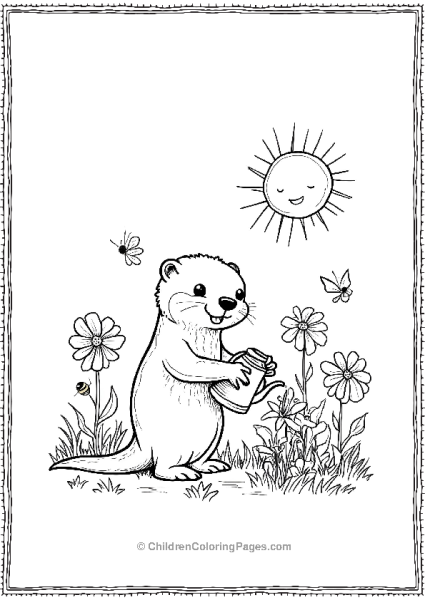 Otter As A Gardner Free PDF Printable