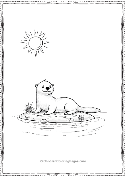 Otter Basking In The Sun Free PDF Printable