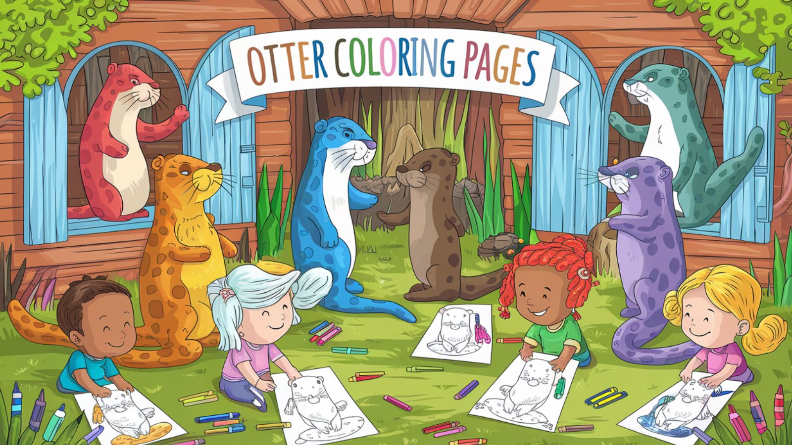 Otter Coloring Pages – Free Printable PDFs For Kids 🦦