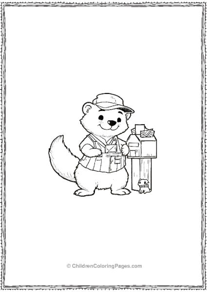 Otter Delivering Mail Free PDF Printable