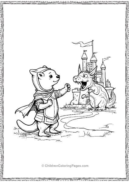 Otter Dressed As A Knight Free PDF Printable