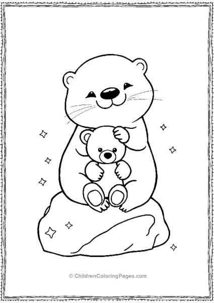 Otter Hugging A Bear Free PDF Printable