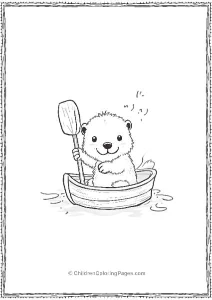 Otter In A Tiny Boat Free PDF Printable