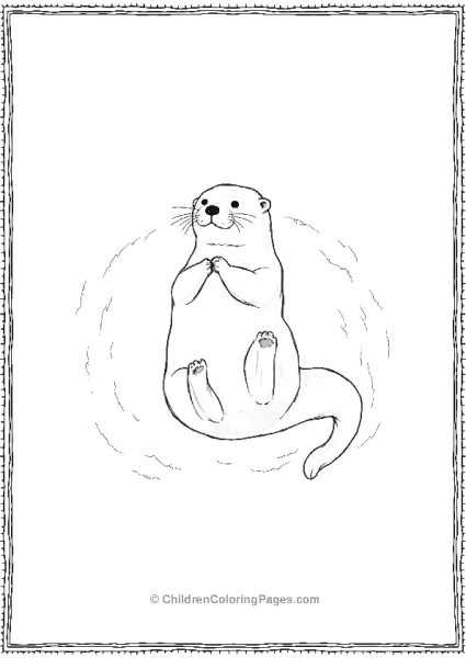 Otter Laying On Its Back Free PDF Printable