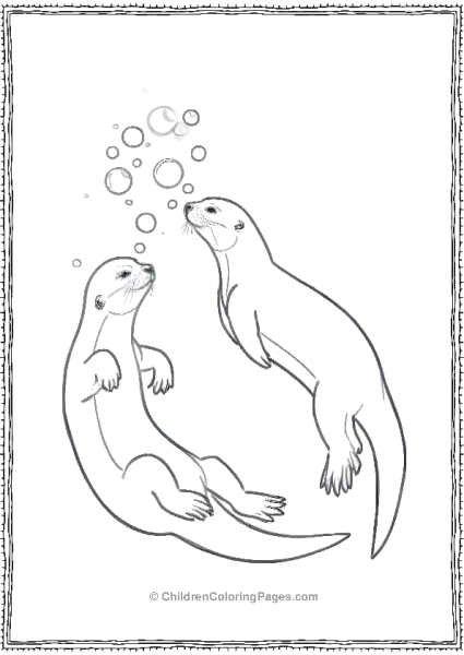 Otter Playing With Bubbles Free PDF Printable