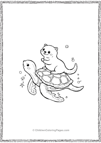 Otter Ridding A Turtle Free PDF Printable