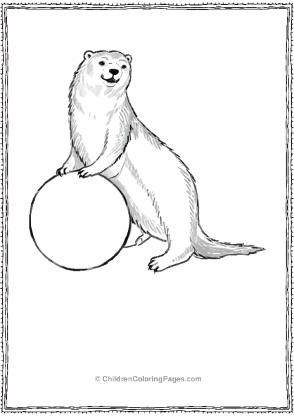 Otter Sitting On A Circle Free PDF Printable