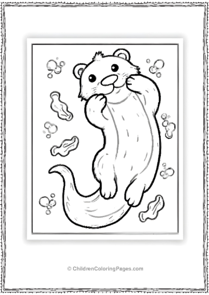 Otter Swimming In Bubbles Free PDF Printable