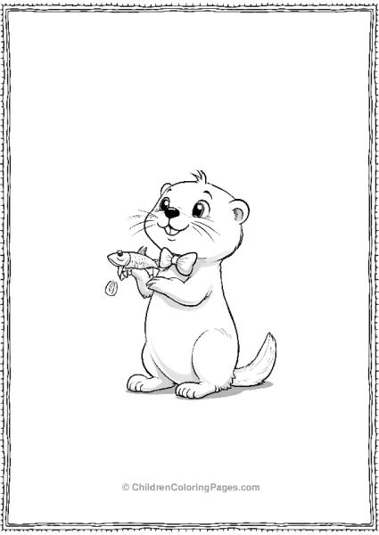 Otter Wearing A Bowtie Free PDF Printable