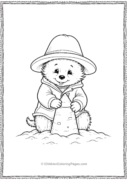 Paddington Building A Sandcastle Free PDF Printable