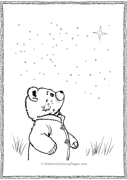 Paddington Gazing Up The Sky Free PDF Printable