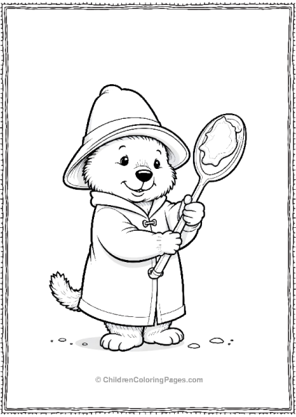 Paddington Holding A Giant Spoon With Marmelade Jar Free PDF Printable