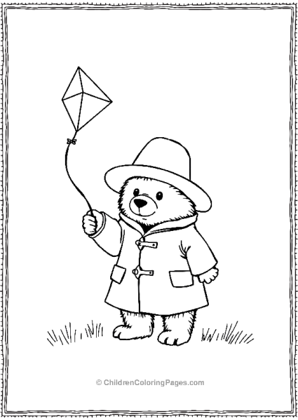 Paddington Holding A Kite Free PDF Printable