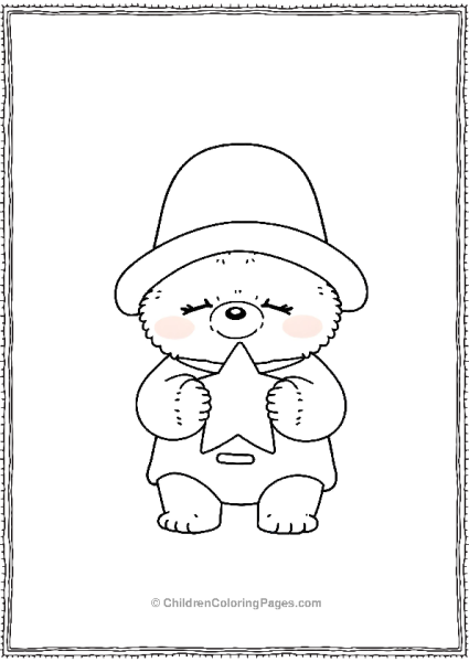 Paddington Holding A Star Free PDF Printable