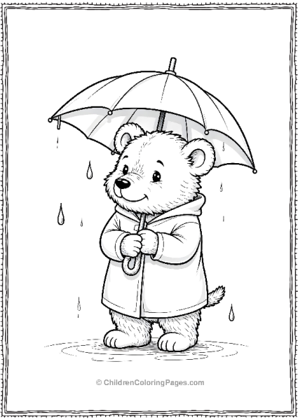 Paddington Holding An Umberella Free PDF Printable