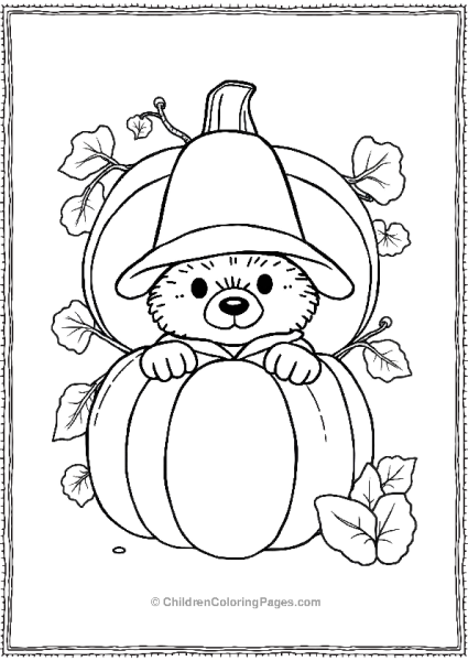 Paddington Inside A Big Pumpkin Free PDF Printable