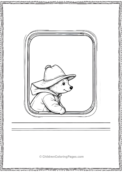 Paddington Looking Out Of Train Window Free PDF Printable