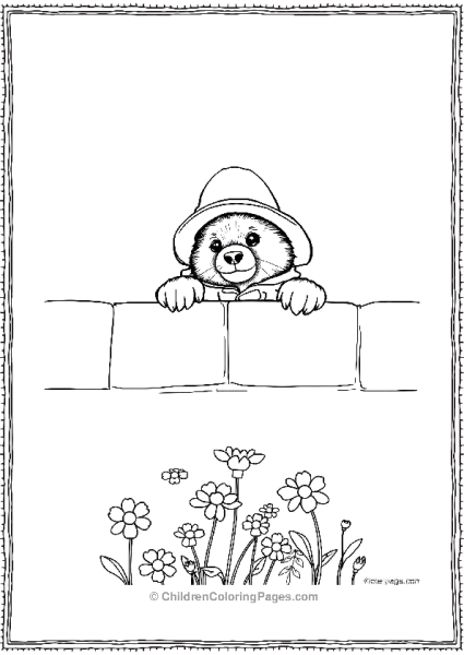 Paddington Peering Over A Wall Free PDF Printable