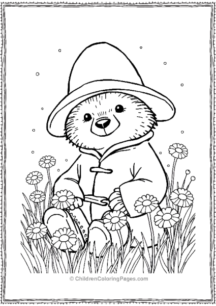 Paddington Sitting In A Field Of Dandelions Free PDF Printable