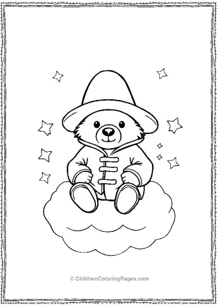 Paddington Sitting On A Cloud Free PDF Printable