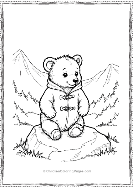 Paddington Sitting On A Rock Free PDF Printable