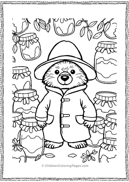 Paddington Surrounded By Jars Of Marmelade Free PDF Printable