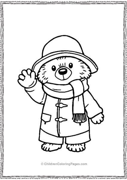 Paddington Wearing A Scarf Free PDF Printable