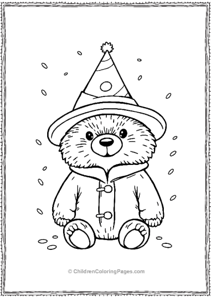 Paddington Wearing Birthday Hat Free PDF Printable