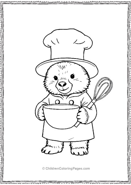 Paddington Wearing Chef Hat Free PDF Printable