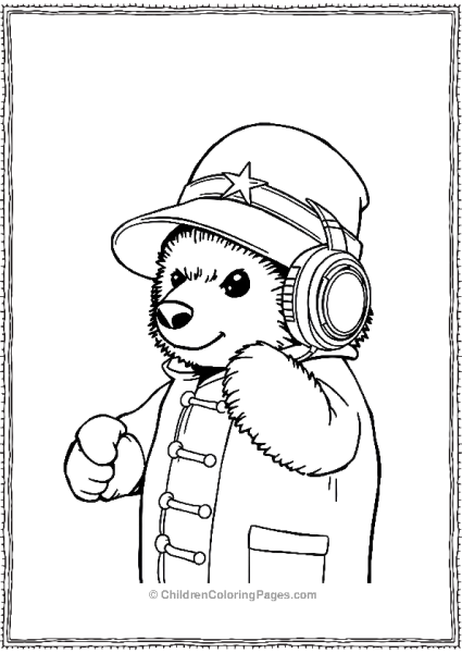 Paddington Wearing Heaphones Free PDF Printable