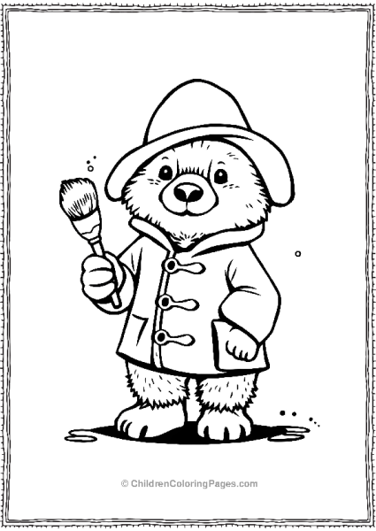 Paddington With A Paintbrush Free PDF Printable