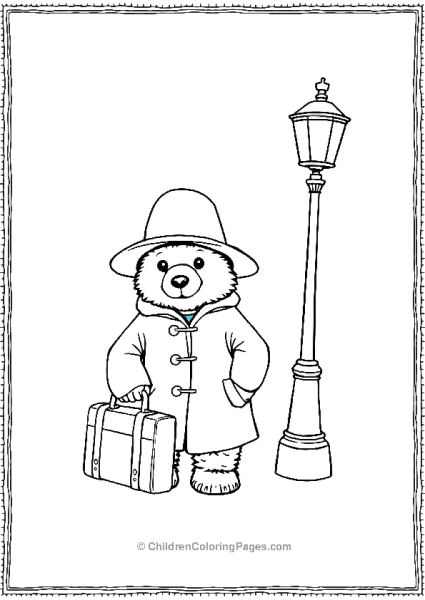 Paddington With His Suitcase Free PDF Printable