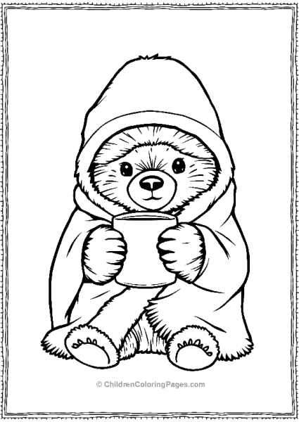 Paddington Wrapped In A Fluffy Blanket Free PDF Printable