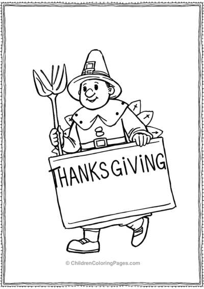 Parade-Performer-With-Signboard Free PDF Printable