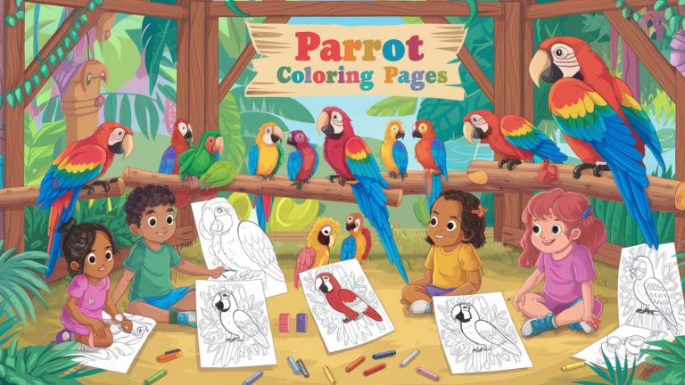 Parrot Coloring Pages