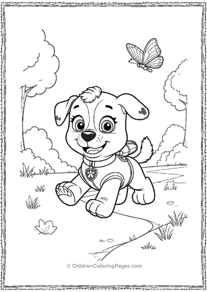 Paw Patrol Chase Chasing A Butterfly Free PDF Printable