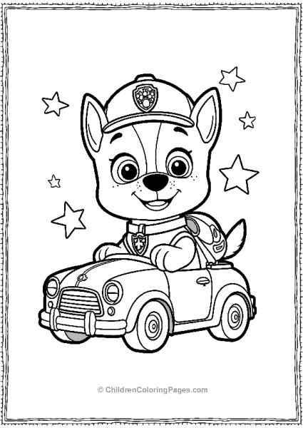 Paw Patrol Chase Playing With A Toy Free PDF Printable